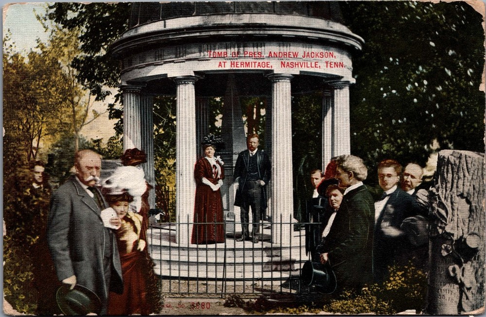 Theodore Roosevelt Andrew Jackson Tomb Hermitage Nashville TN Postcard