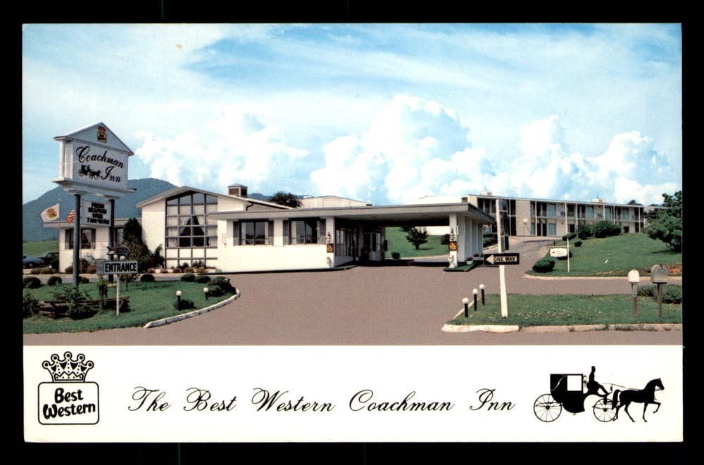 Best Western Coachman Inn Lodging Hotel Motel Roanoke VA Unp Postcard