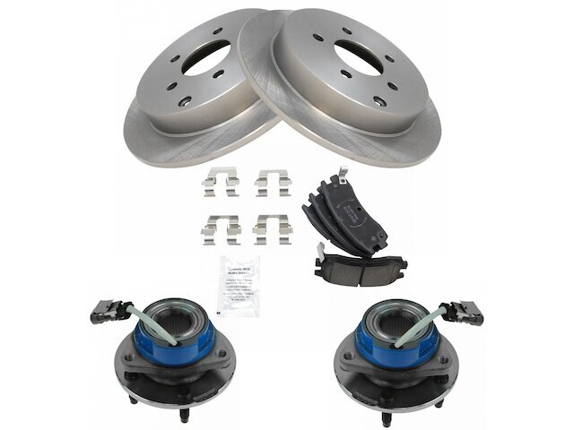 Rear Brake Pad and Rotor and Wheel Hub Kit fits Venture 2002-2004 AWD 83PFMD