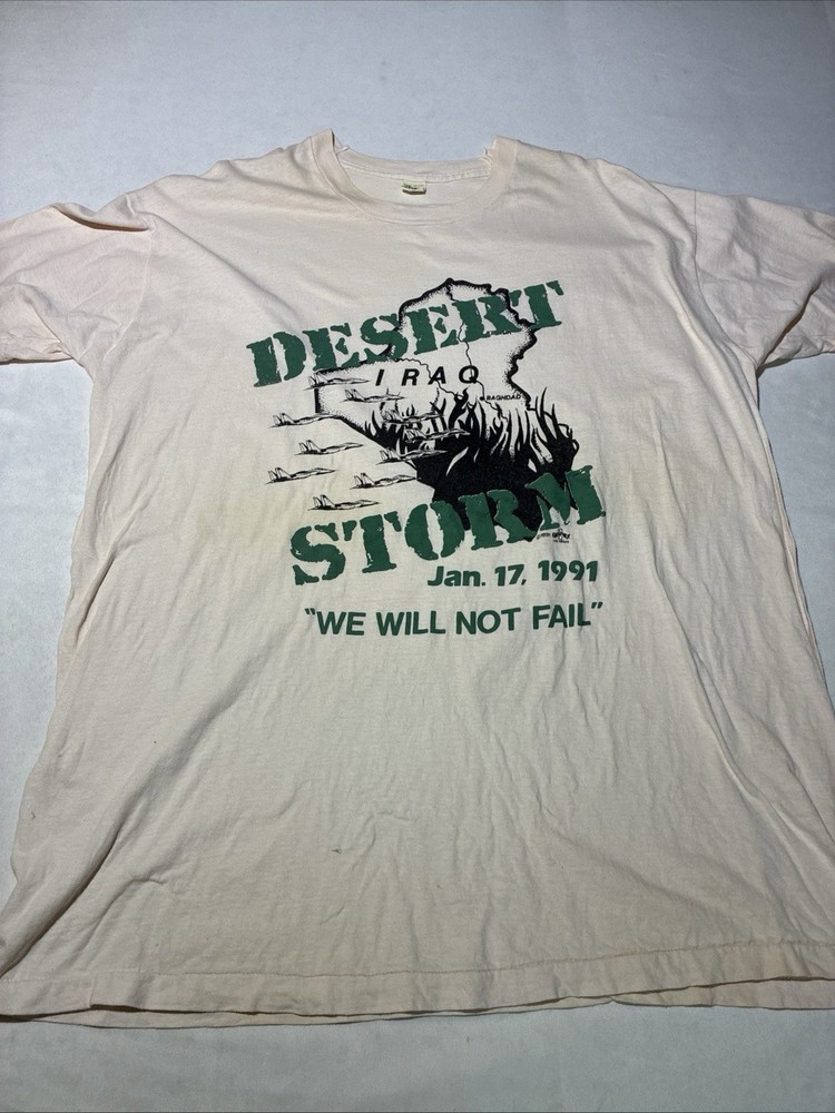 Vintage 1991 Operation Desert Storm Single Stitch Graphic T Shirt Size XXXL