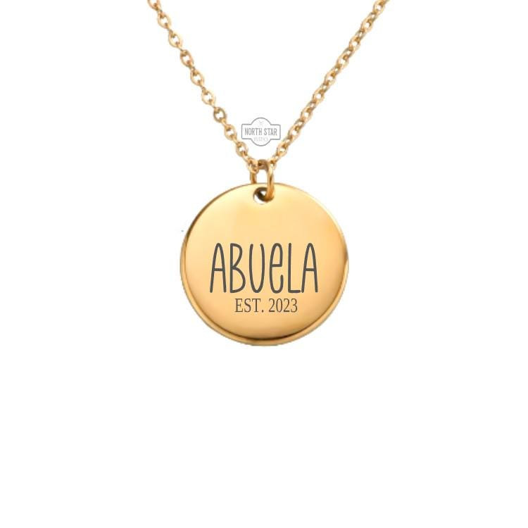 Collar Abuela Personalizado - Revelar Embarazo Bebé Anuncio Regalo - Personalizado-image