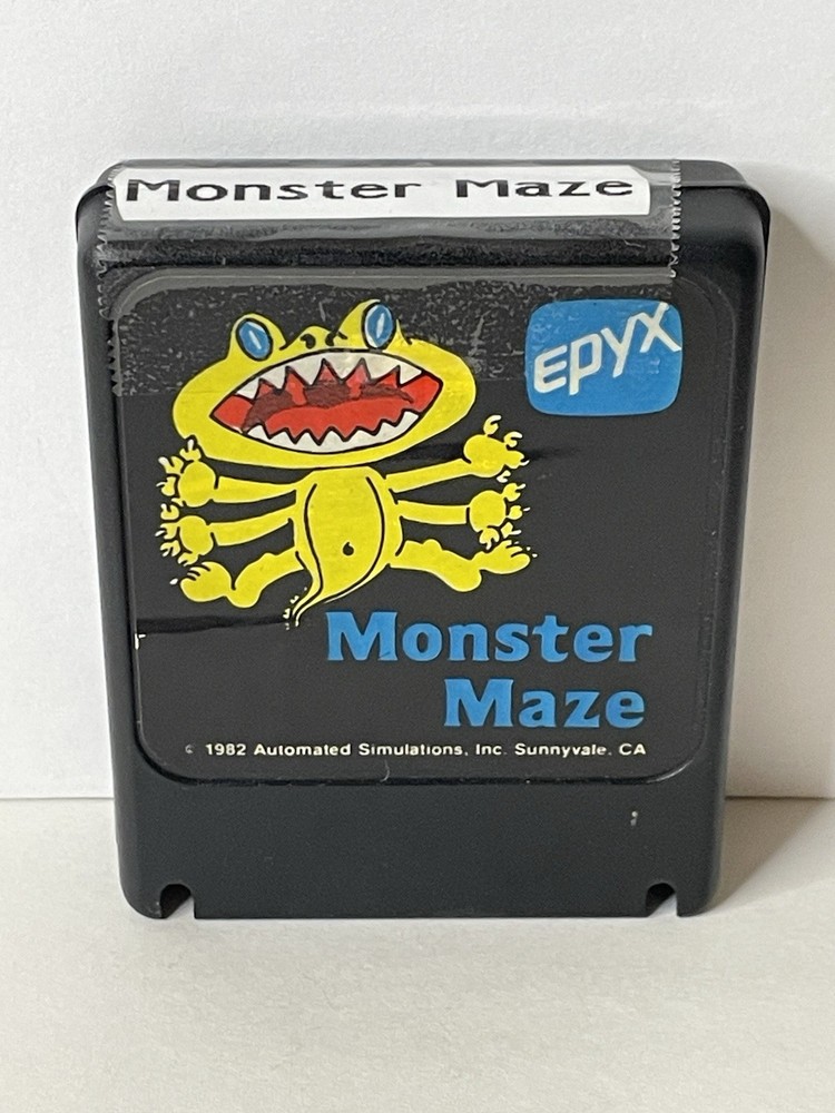 Monster Maze - Epyx Atari Cartridge 400 800 XL XE Cartridge Only Cleaned Tested