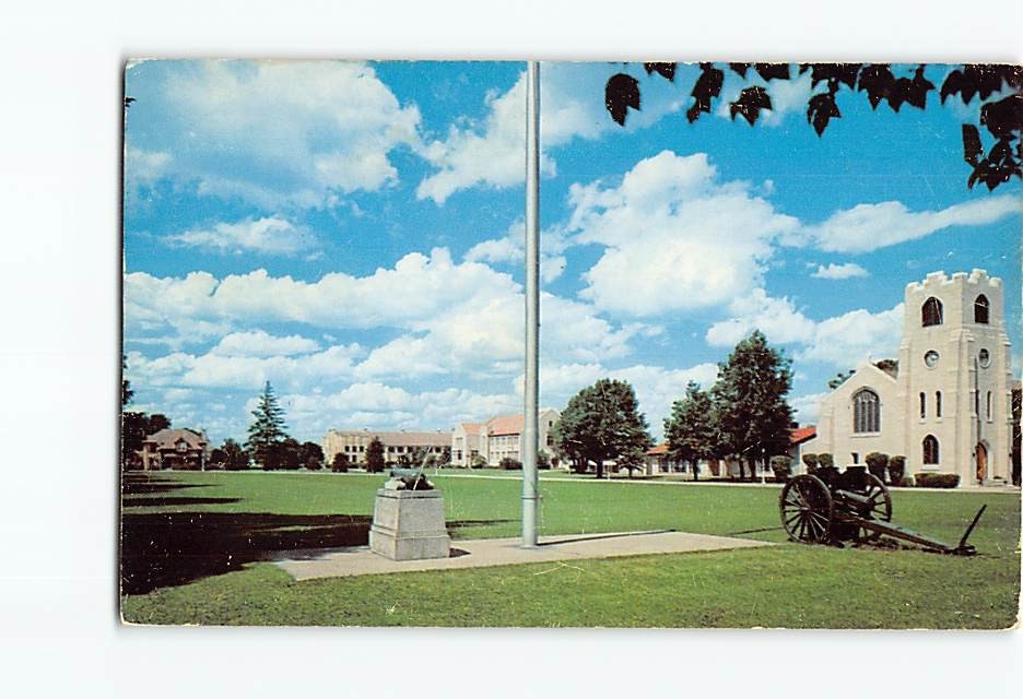 Postcard St. James Chapel & Parade Field Howe Military School Howe Indiana USA