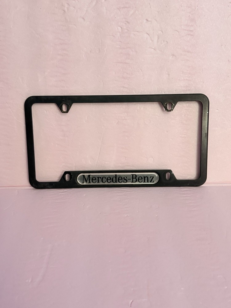 Vintage Mercedes Benz Plate Frame Metal