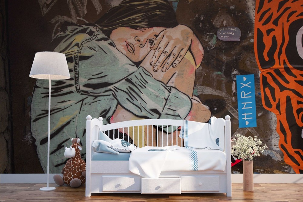 3D Girl Graffiti Wall Murals Wallpaper Murals Wall Sticker