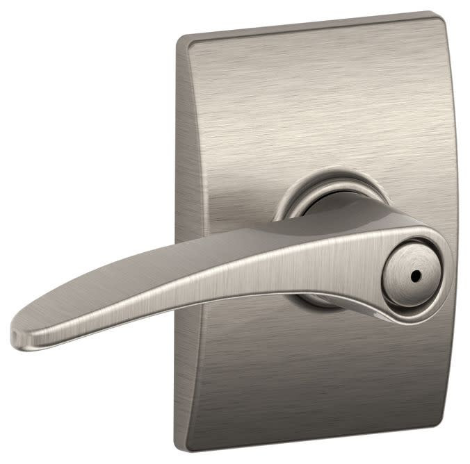 Schlage F40-MNH-CEN Manhattan Privacy Door Lever Set - Nickel