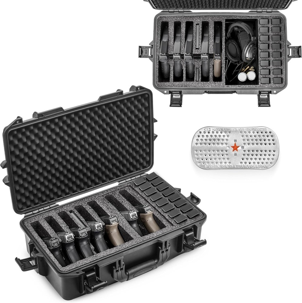 Lightweight ABS Pistol Case with Desiccant for Secure Storage & Transport