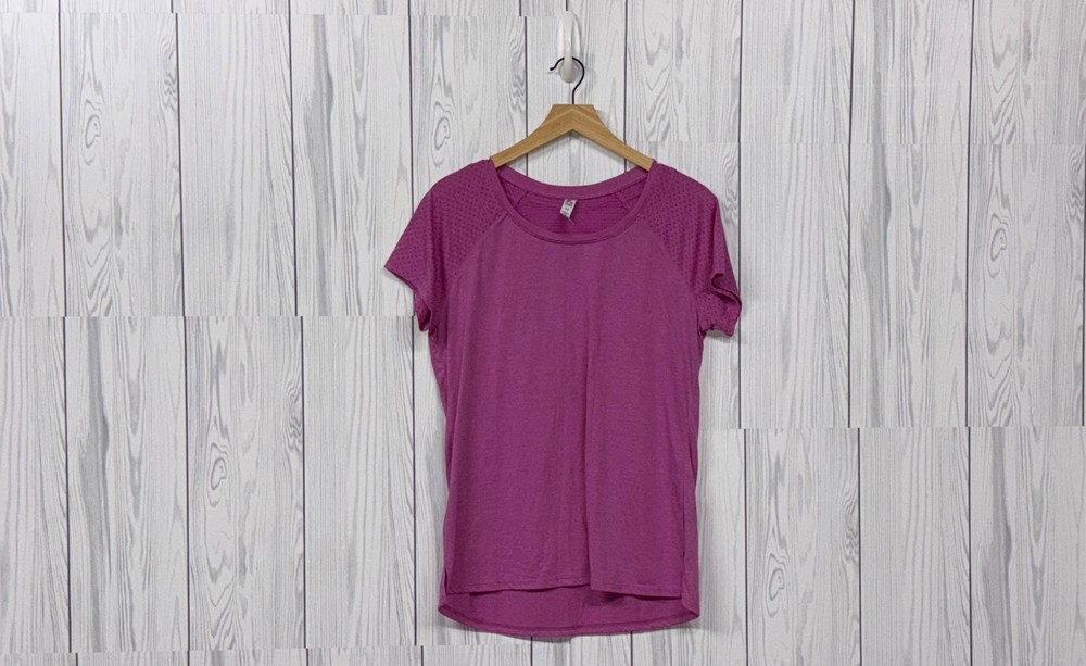Rbx t shirt womens size large activewear short sleeve solid pink athletic basic