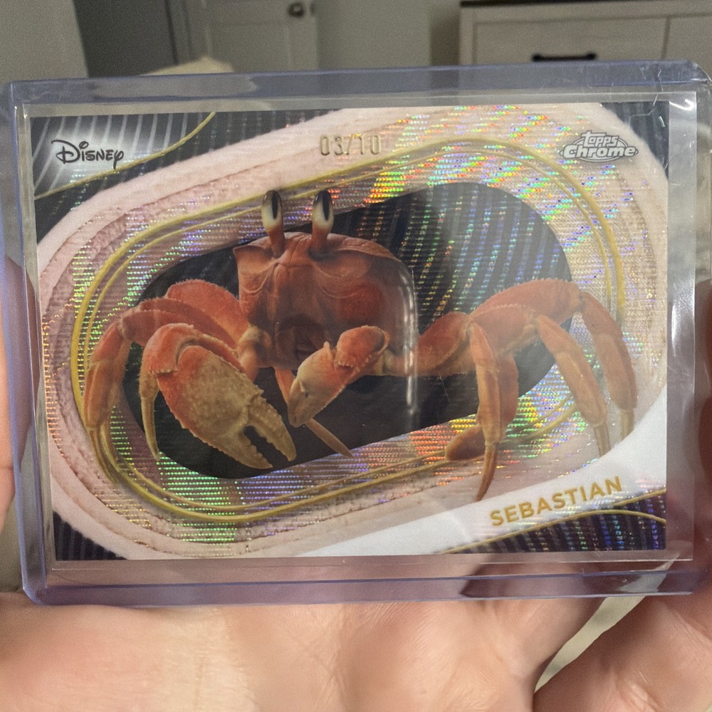 Topps Disney Chrome - Little Mermaid - SEBASTIAN - Black Refractor /10