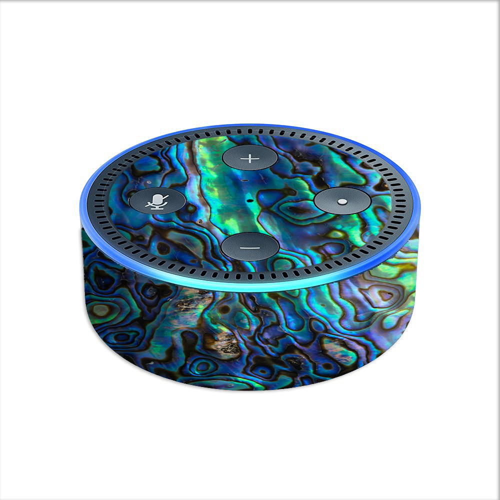 Abalone Shell Green Blue Gold Skin Decal for Amazon Echo Dot 2nd Gen
