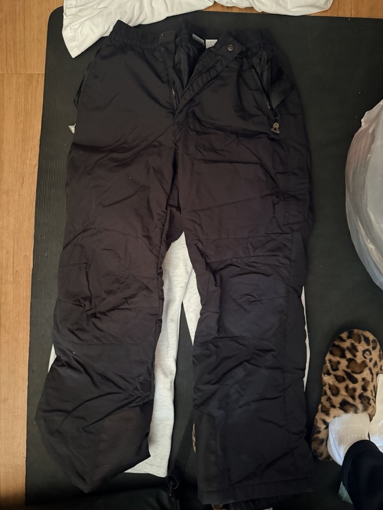 Black Snow Pants Unisex Adults Winter Snowboarding Skiing Activewear