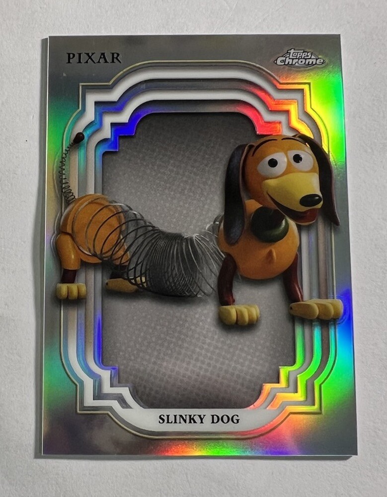 2024 TOPPS CHROME DISNEY!  SLINKY DOG!  CHROME REFRACTOR!  ‘ TOY STORY’