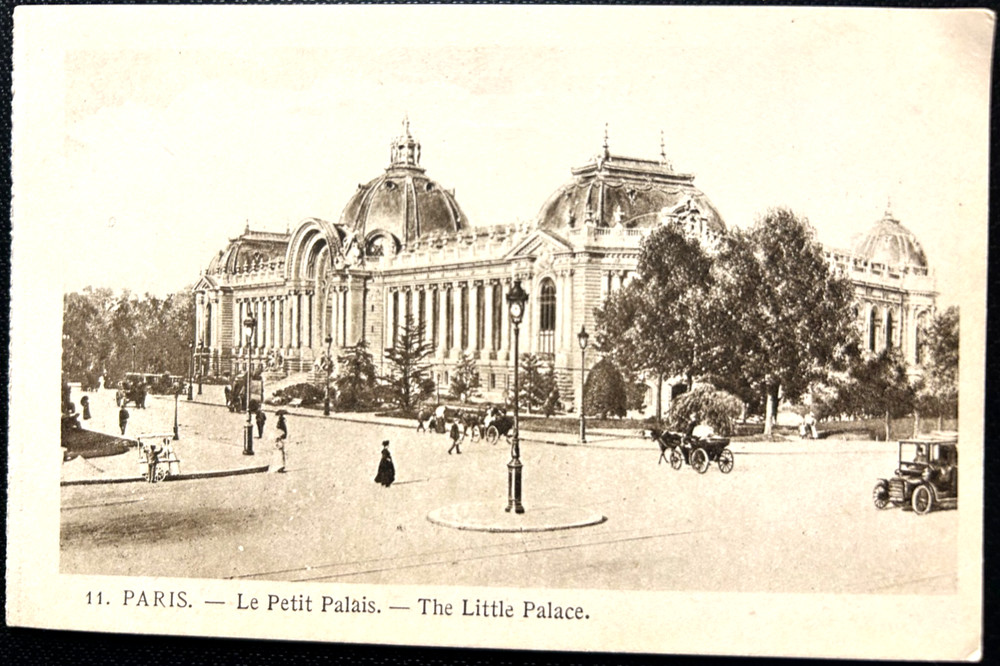 Antique postcard: Le Petit Palais, Paris, pre-1907,  opened in 1900, v good cond