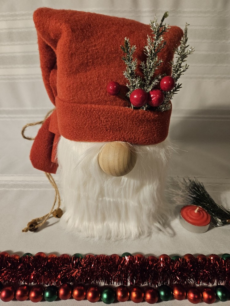 2x4 Wooden Block Gnome Santa Christmas Shelf Decor Gift