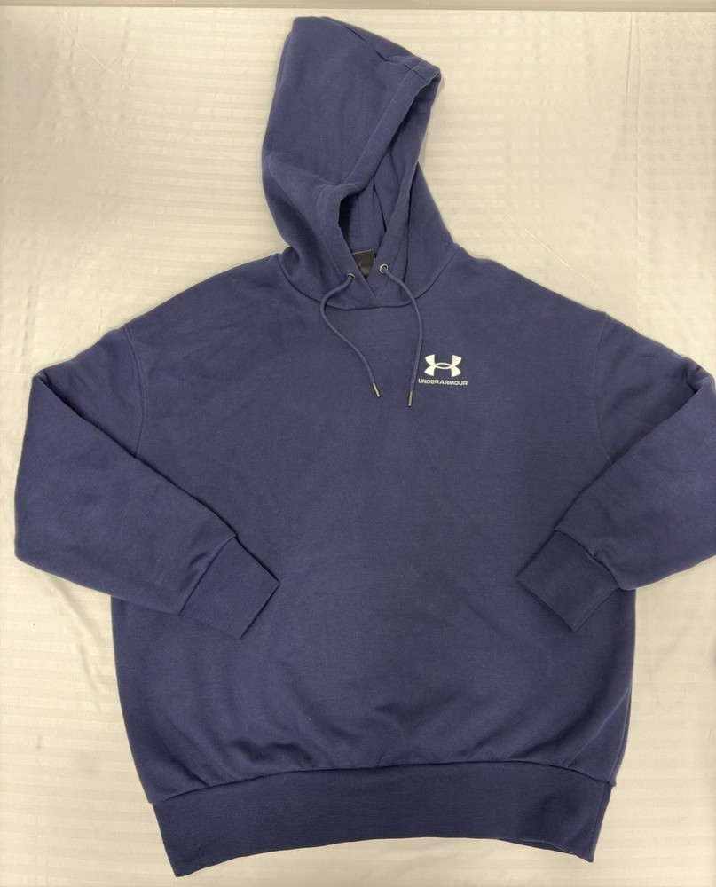Women's Under Armour Icon Fleece Lined Oversized Hoodie Navy Blue Size Small