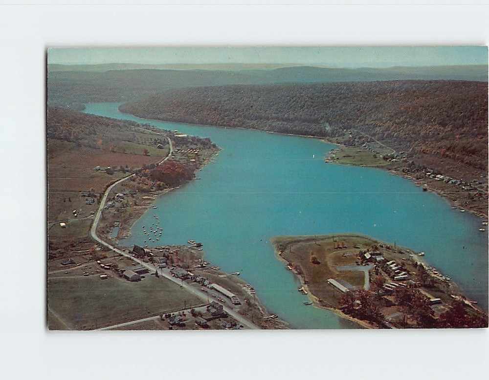 Postcard Aerial View McHenry Cove of Deep Creek Lake Garrett County Maryland USA