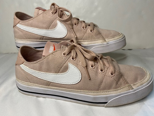 Womens Nike Court Legacy Canvas Skate Shoes Pink/White CZ0294-602 Size 9