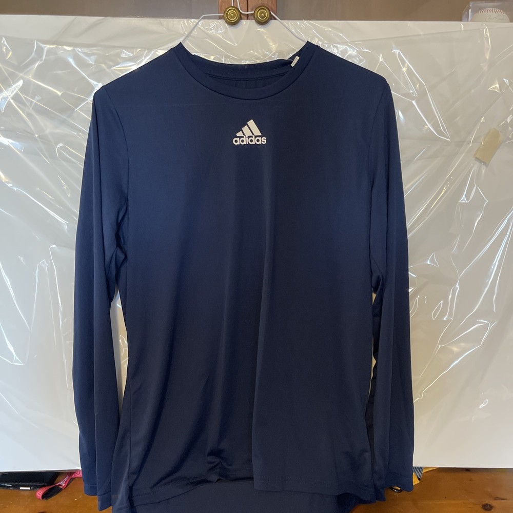 Adidas Men’s Pregame Long Sleeve Tee Navy Medium