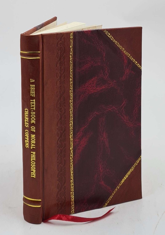 1920 Leather-Bound Moral Philosophy Textbook by Charles Coppens