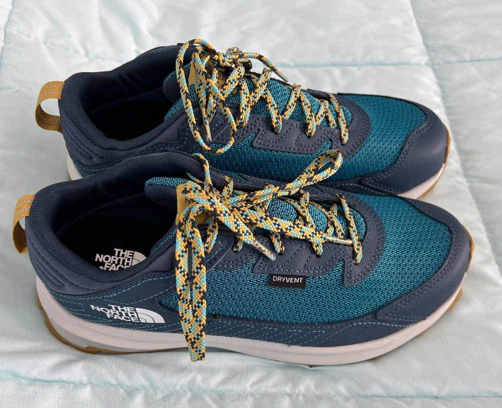 New North Face Blue Green Fastpack Hiker Waterproof Shoes Mens 7 Womens 8.5