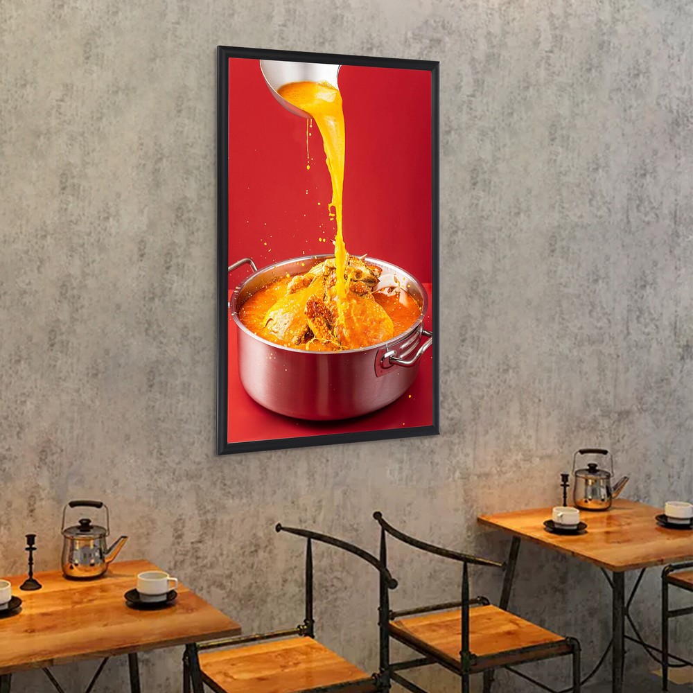 Black Rectangle Aluminum Picture Frame Poster Frame Front-loading Frame 60x90cm