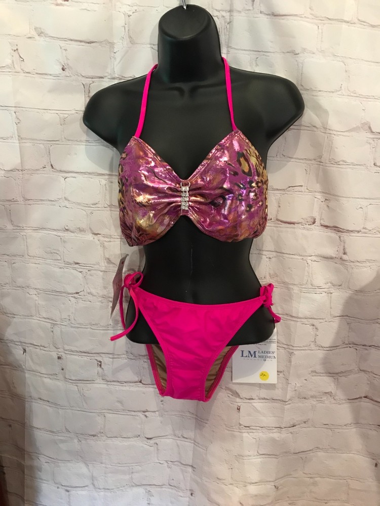 New Sharene Sportswear Bikini Bottom Hot Pink Swim Suit