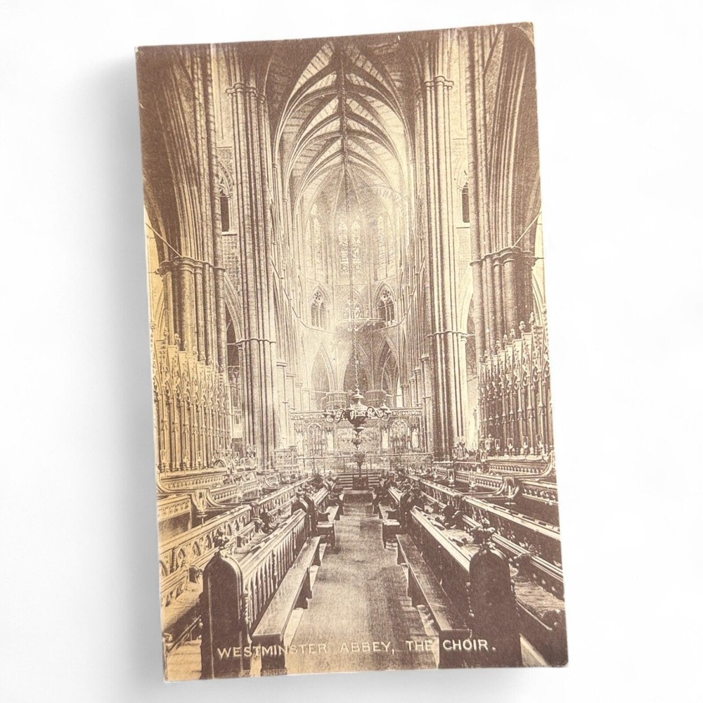 Vintage Westminster Abbey Choir Interior Postcard
