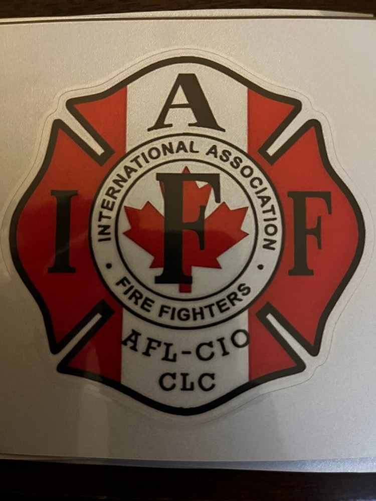 Canadian IAFF Maple Leaf decal stickers - Set of 7