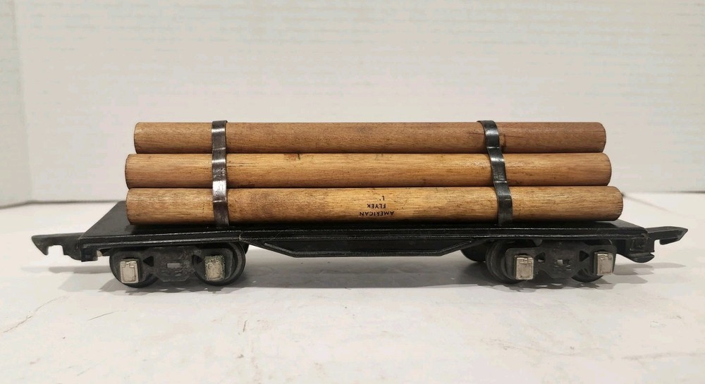 Lionel Trains Prewar 3811 Operating Lumber Car With 6 Logs American Flyer