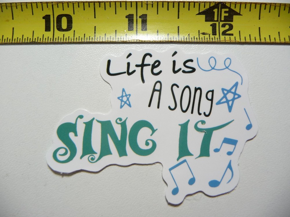 Life is a Song Musical Sticker Decal for Fans and Scrapbooking