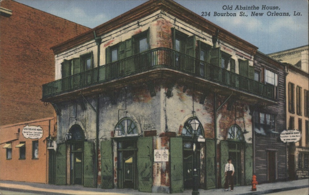 New Orleans, Louisiana LA Old Absinthe House, 234 Bourbon St. Teich Postcard-image
