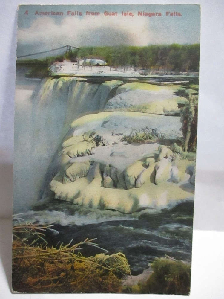 1910 Postcard American Falls From Goat Isle Niagara Falls