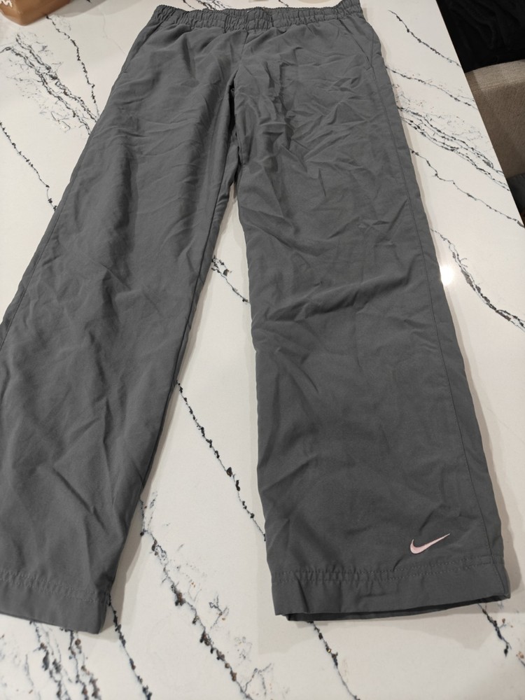 Nike Windbreaker Pants Small Gray Warmup Vintage Y2K Mesh Lined