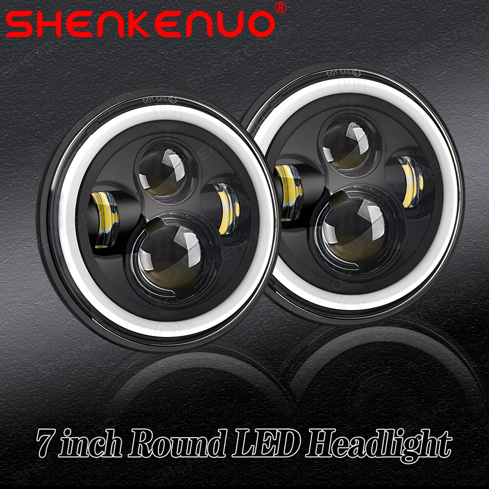 7-Inch LED Round Headlights for Suzuki Samurai SJ410 Pair DRL Hi Lo Beam