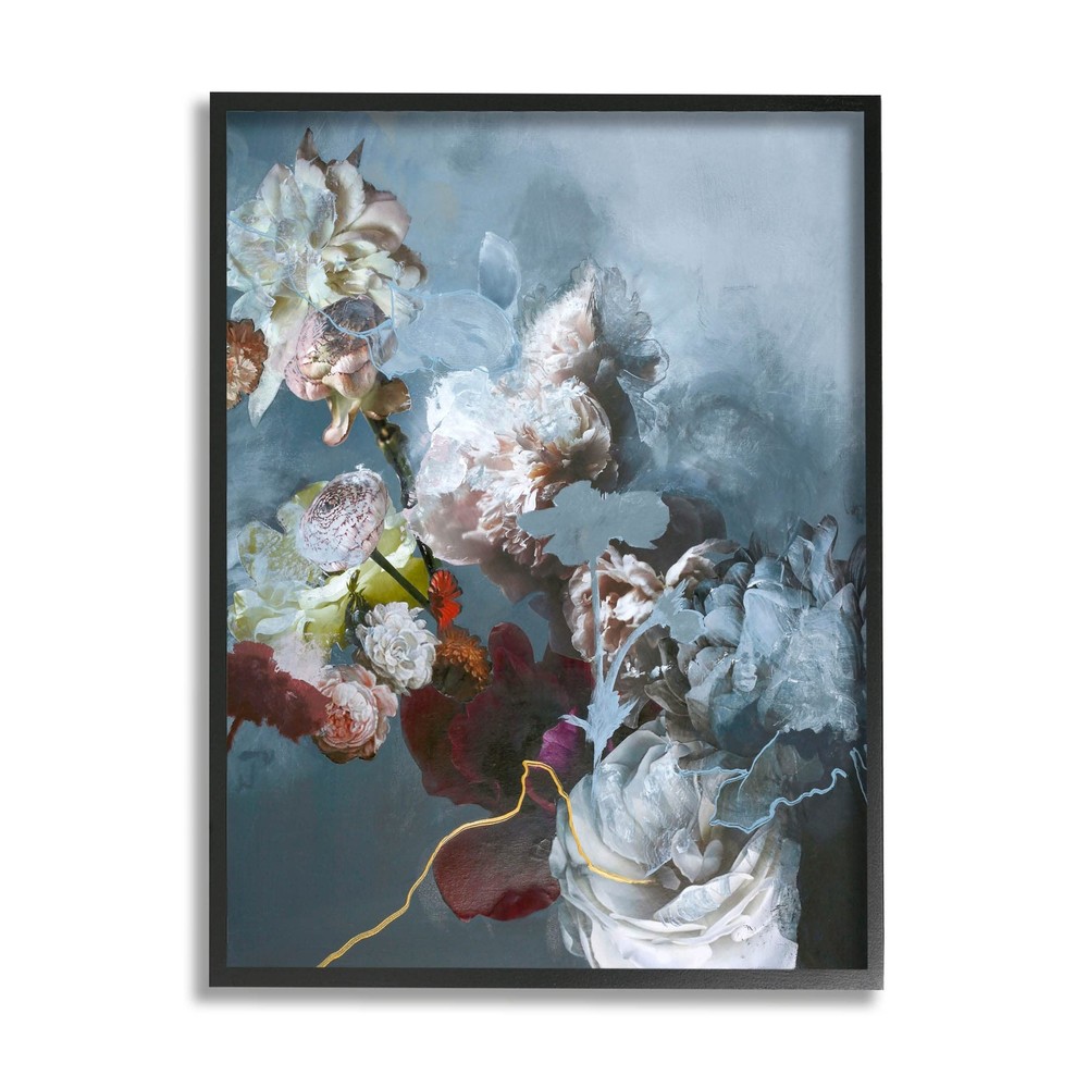 Blooming Contemporary Florals Giclee Framed Wall Art, Design by Design Fabrikken