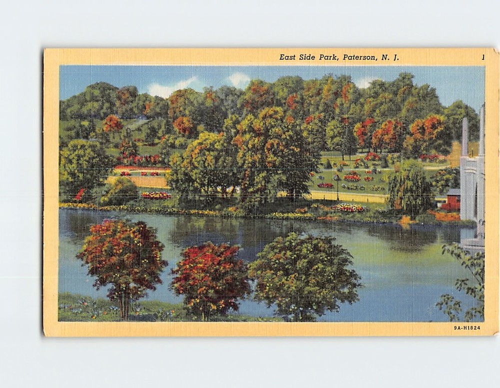 Postcard East Side Park Paterson New Jersey USA