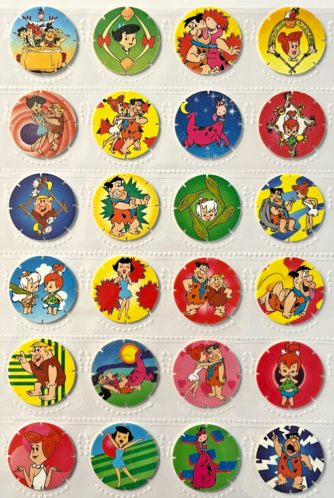 HANNA BARBERA FLY TAZOS Full Set 100/100 NETHERLANDS 1995 Pogs The Flintstones