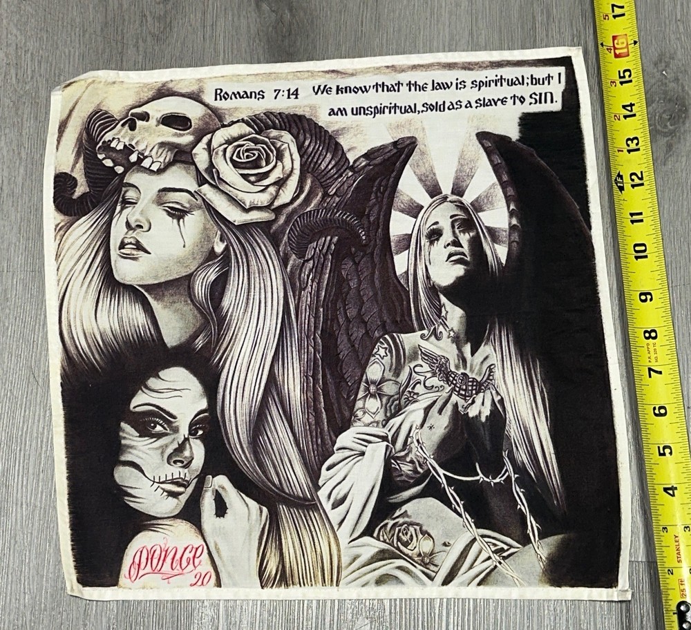 Original Prison Artwork Handkerchief BY Mexican Artist
