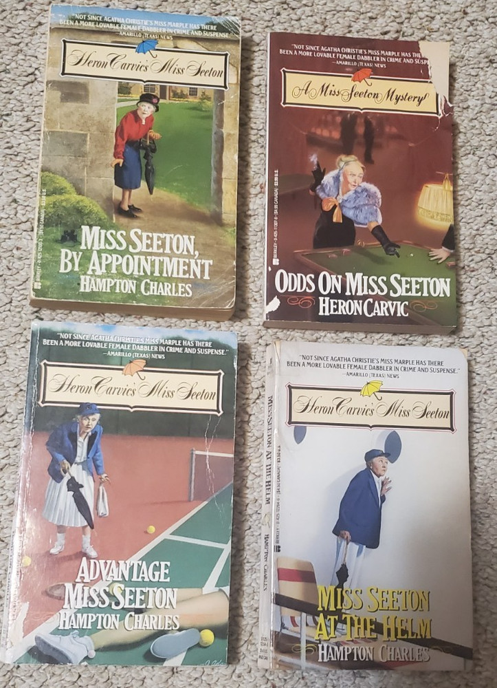 Lot of 4 Miss Seeton Mysteries by Heron Carvic/Hampton Charles: Books 5-8 ~ PB