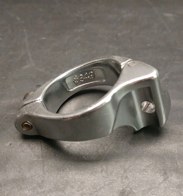 Front Derailleur Clamp Adapter For Braze On Derailleurs 34.9mm Polished Finish