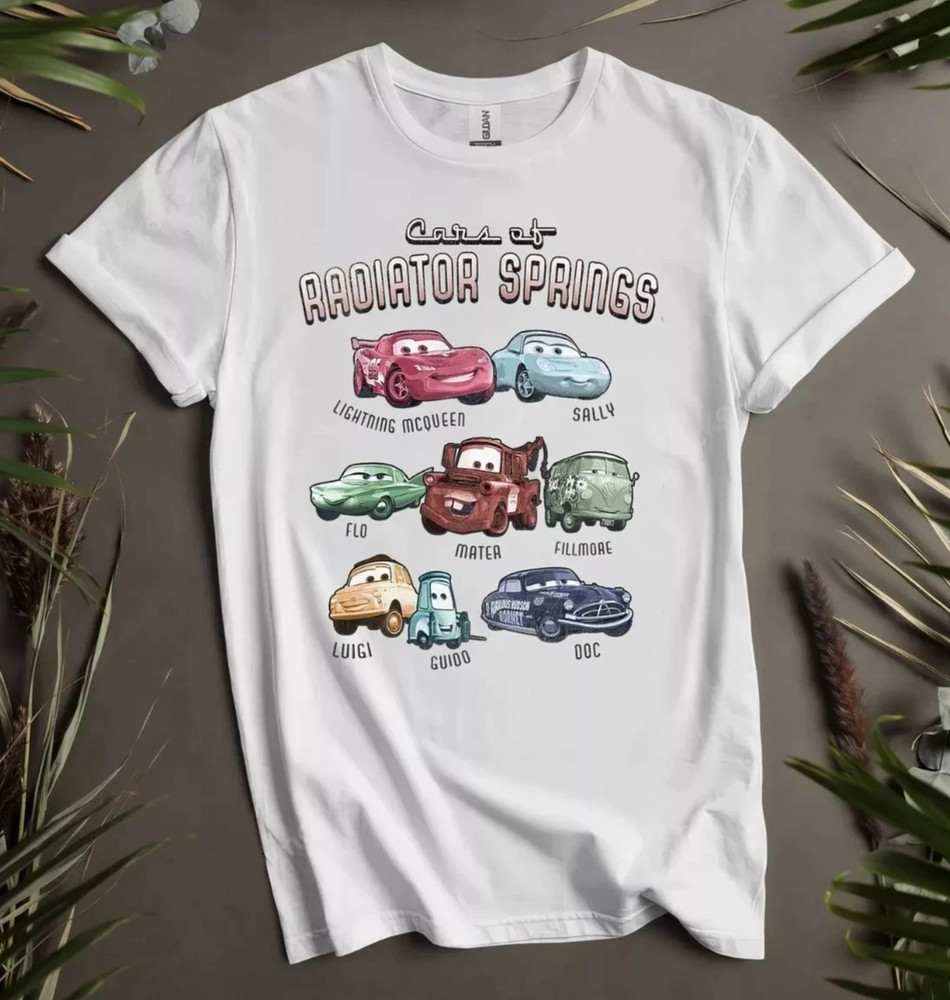 Disney Pixar Cars Group Cast Of T-Shirt- All Size
