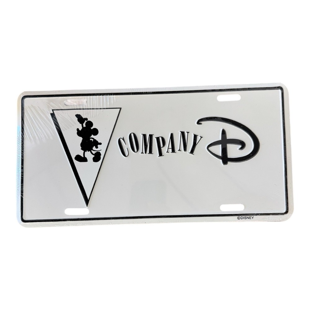 Disney Cast Member Exclusive Mickey Black & White Metal License Plate