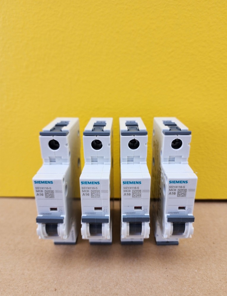Siemens 5SY4116-5 Miniature Circuit Breaker 230/400 V, 10kA, 1-pole, 16A (lot/4)
