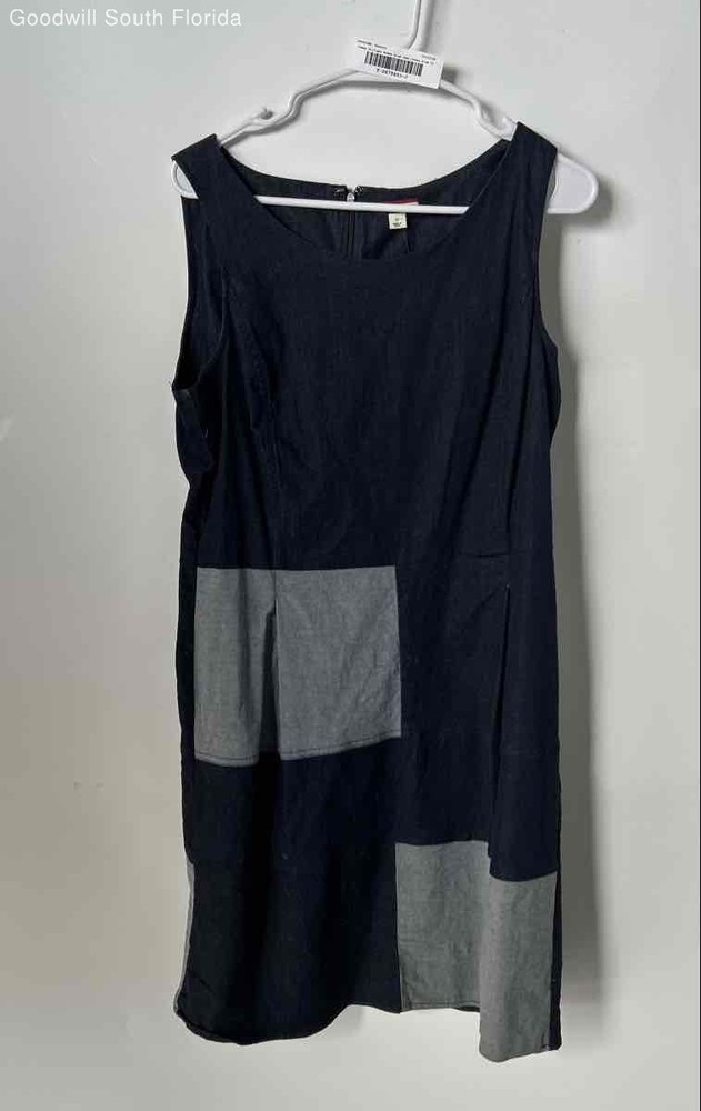Tommy Hilfiger Womens Blue Jeans Sleeveless Back Zipper Sheath Dress Size 12