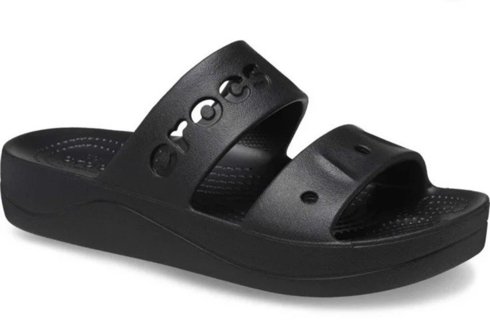 Crocs Baya Platform Sandals Black sandals Size 6