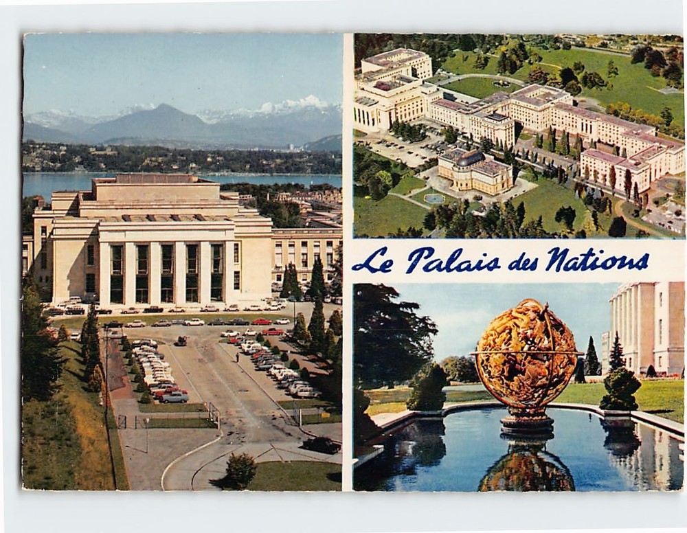 Postcard Palais des Nations Geneva Switzerland