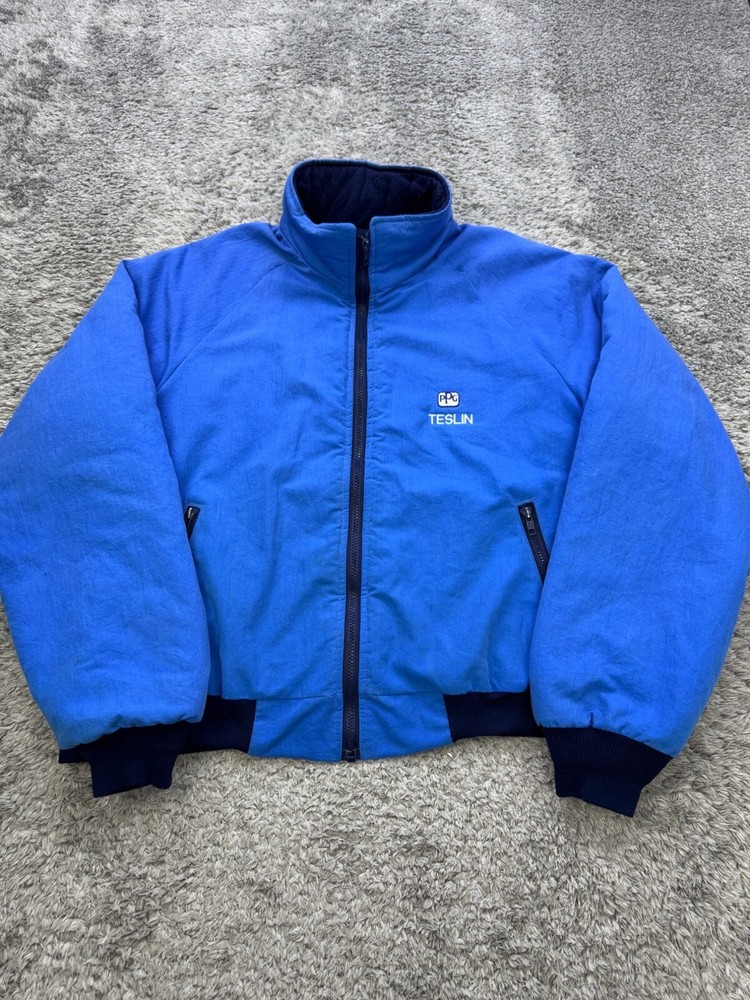 Vtg K Products Jacket Mens XL Full Zip Fleece Lined Bomber Ski Coat Made In USA