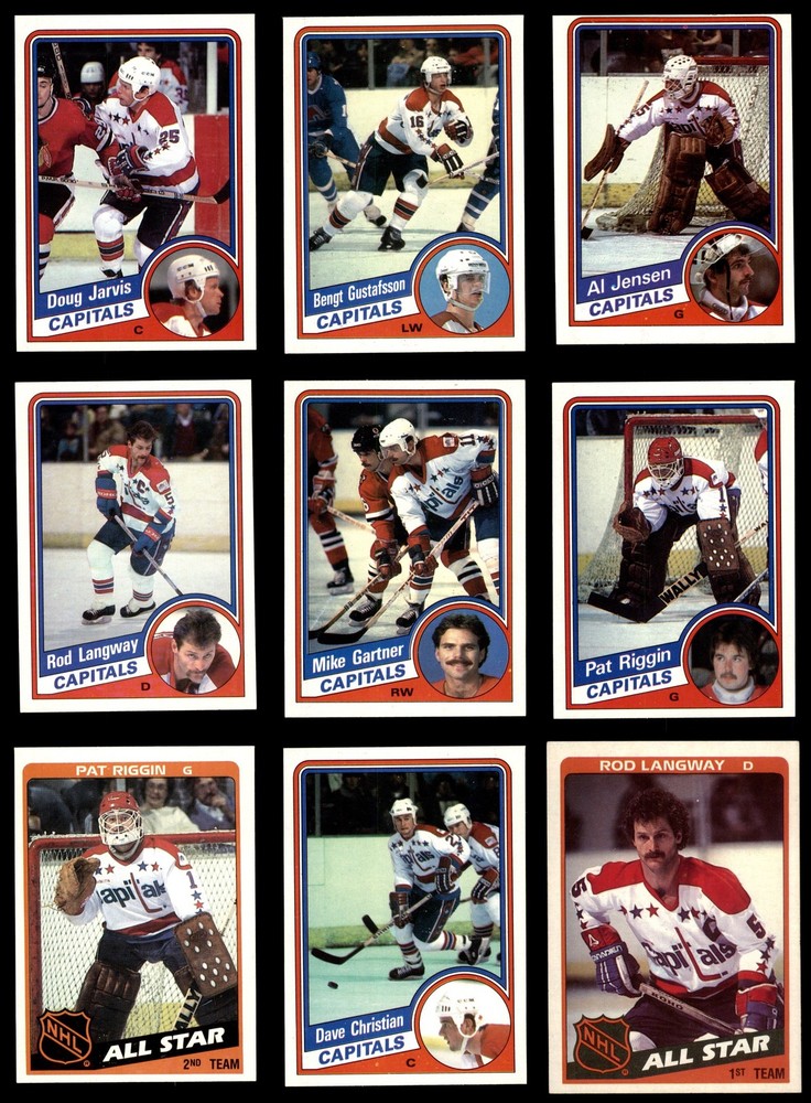 1984-85 Topps Capitals Almost Complete Team Set 8 - NM/MT 7242389 (9 / 10 cards)