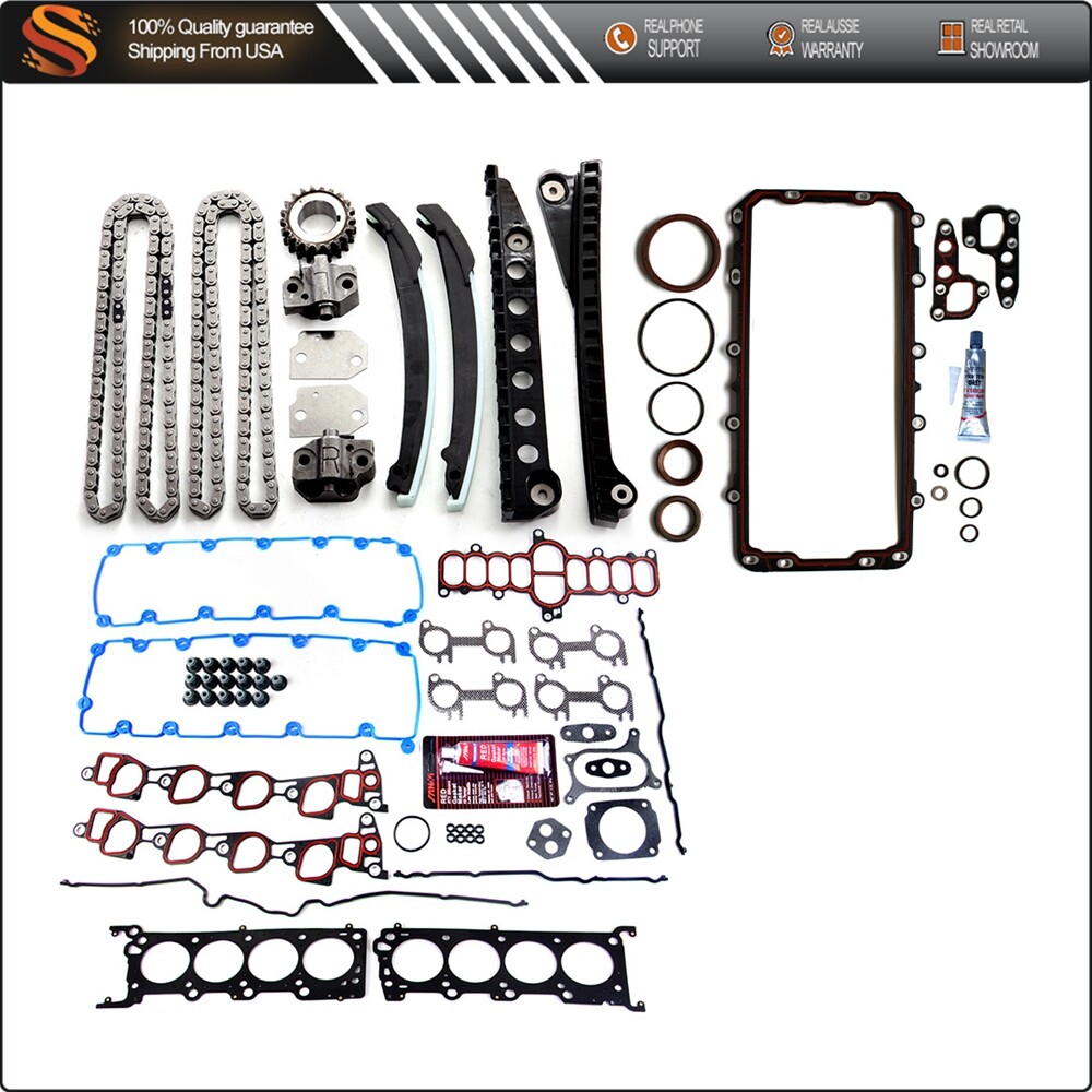 98 Ford E-150 Econoline Club Wagon 5.4L V8 Timing Chain Kit with Full Gasket Set