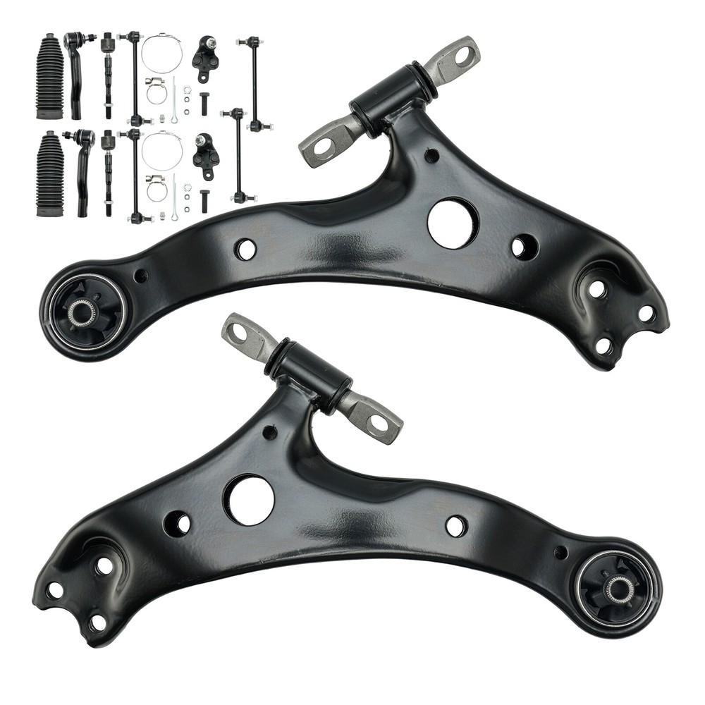 14pc Front Suspension Kit Lower Control Arms Tie Rods for 2002-2003 Toyota Camry